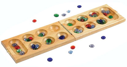 O Objetivo do jogo Mancala é: AULA 25 * acumular mais sementes que o  oponente no seu depósito (kalaha). 